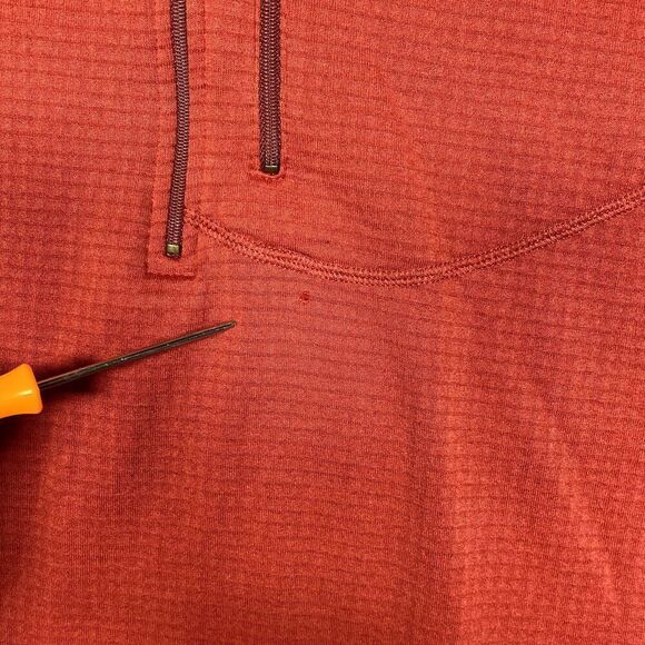 Vintage Patagonia Sweater Mens XL Red 1/2 Zip R1 Regulator Made In USA *PHOTOS* - Picture 9 of 10
